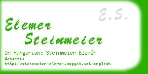 elemer steinmeier business card